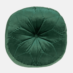 Parkland Collection Dorte Transitional Round Floor Pillow (Color: Dark Green, size: 20" x 20")