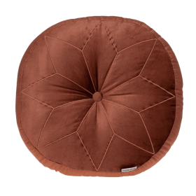 Parkland Collection Dorte Transitional Round Floor Pillow (Color: Burnt Orange, size: 20" x 20")