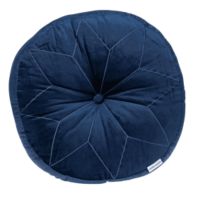 Parkland Collection Dorte Transitional Round Floor Pillow (Color: Navy, size: 20" x 20")