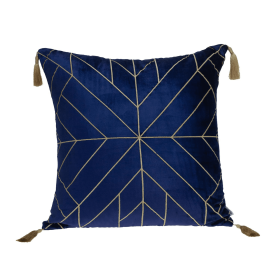 Parkland Collection Zella Transitional Throw Pillow (Color: Blue, size: 20" x 20")