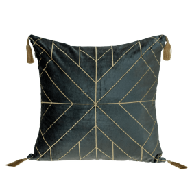 Parkland Collection Zella Transitional Throw Pillow (Color: Charcoal, size: 20" x 20")