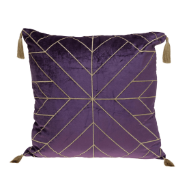 Parkland Collection Zella Transitional Throw Pillow (Color: Dark Purple, size: 20" x 20")