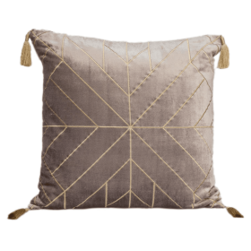 Parkland Collection Zella Transitional Throw Pillow (Color: Taupe, size: 20" x 20")