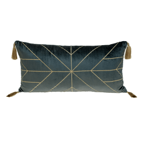 Parkland Collection Zella Transitional Throw Pillow (Color: Charcoal, size: 12" x 24")