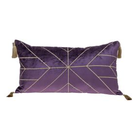 Parkland Collection Zella Transitional Throw Pillow (Color: Dark Purple, size: 12" x 24")