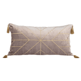 Parkland Collection Zella Transitional Throw Pillow (Color: Taupe, size: 12" x 24")