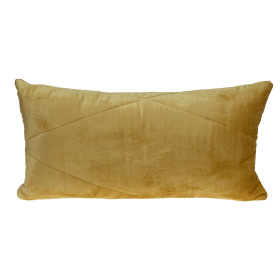 Parkland Collection Koko Transitional Quilted Throw Pillow (Color: Yellow, size: 12" x 24")