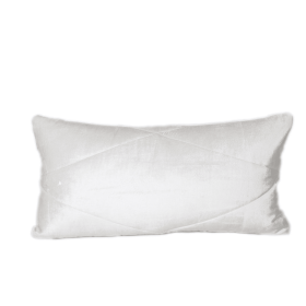 Parkland Collection Koko Transitional Quilted Throw Pillow (Color: White, size: 12" x 24")