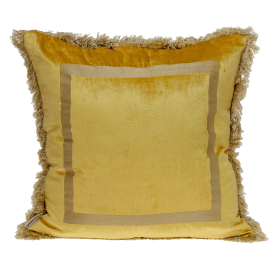 Parkland Collection Catia Transitional Throw Pillow (Color: Yellow, size: 20" x 20")