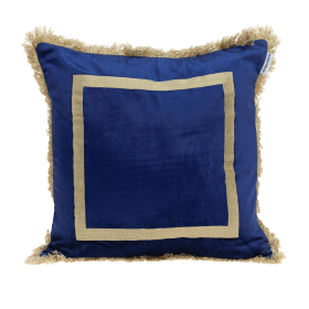 Parkland Collection Catia Transitional Throw Pillow (Color: Blue, size: 20" x 20")