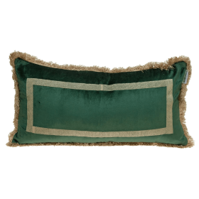 Parkland Collection Catia Transitional Throw Pillow (Color: Green, size: 12" x 24")