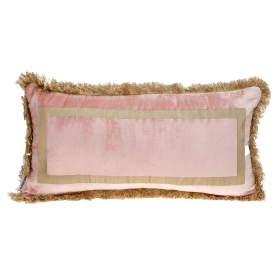 Parkland Collection Catia Transitional Throw Pillow (Color: Pink, size: 12" x 24")