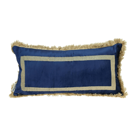 Parkland Collection Catia Transitional Throw Pillow (Color: Blue, size: 12" x 24")