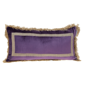 Parkland Collection Catia Transitional Throw Pillow (Color: Purple, size: 12" x 24")