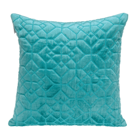 Parkland Collection Sora Transitional Quilted Throw Pillow (Color: Aqua, size: 20" x 20")