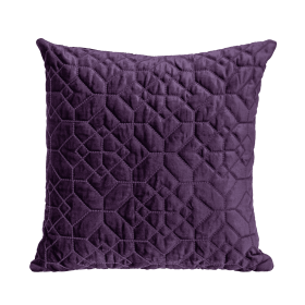 Parkland Collection Sora Transitional Quilted Throw Pillow (Color: Purple, size: 20" x 20")