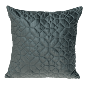 Parkland Collection Sora Transitional Quilted Throw Pillow (Color: Charcoal, size: 20" x 20")