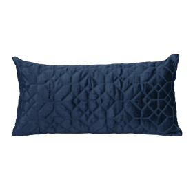 Parkland Collection Sora Transitional Quilted Throw Pillow (Color: Navy, size: 12" x 24")