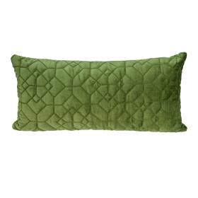 Parkland Collection Sora Transitional Quilted Throw Pillow (Color: Olive, size: 12" x 24")