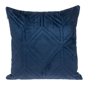 Parkland Collection Reta Transitional Quilted Throw Pillow (Color: Blue/Navy, size: 20" x 20")