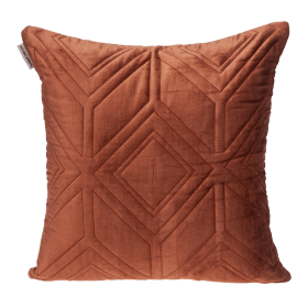 Parkland Collection Reta Transitional Quilted Throw Pillow (Color: Burnt Orange, size: 20" x 20")