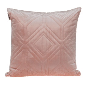 Parkland Collection Reta Transitional Quilted Throw Pillow (Color: Pink, size: 20" x 20")