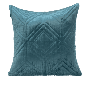 Parkland Collection Reta Transitional Quilted Throw Pillow (Color: Teal, size: 20" x 20")