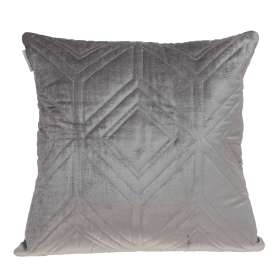 Parkland Collection Reta Transitional Quilted Throw Pillow (Color: Taupe, size: 20" x 20")