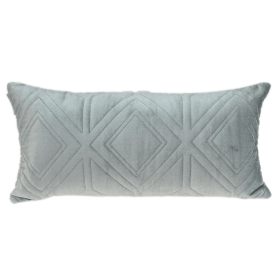 Parkland Collection Reta Transitional Quilted Throw Pillow (Color: Gray, size: 12" x 24")