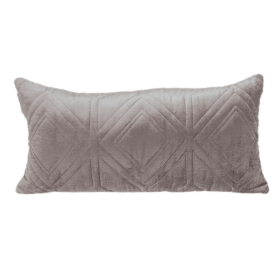 Parkland Collection Reta Transitional Quilted Throw Pillow (Color: Taupe, size: 12" x 24")