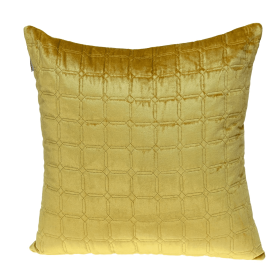 Parkland Collection Marrisa Transitional Quilted Throw Pillow (Color: Yellow, size: 20" x 20")