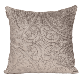 Parkland Collection Cristal Transitional Quilted Throw Pillow (Color: Taupe, size: 20" x 20")