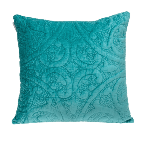 Parkland Collection Cristal Transitional Quilted Throw Pillow (Color: Aqua, size: 20" x 20")