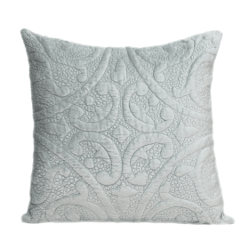 Parkland Collection Cristal Transitional Quilted Throw Pillow (Color: Gray, size: 20" x 20")