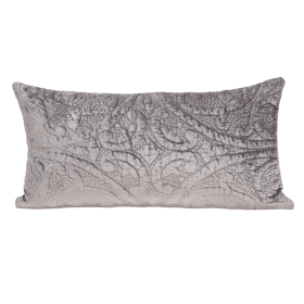 Parkland Collection Cristal Transitional Quilted Throw Pillow (Color: Taupe, size: 12" x 24")