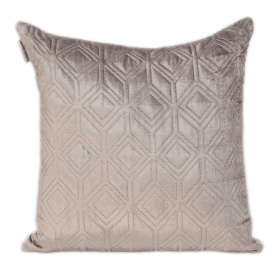 Parkland Collection Aleta Transitional Quilted Throw Pillow (Color: Taupe, size: 20" x 20")