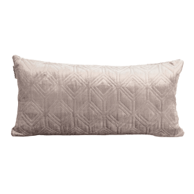 Parkland Collection Aleta Transitional Quilted Throw Pillow (Color: Taupe, size: 12" x 24")