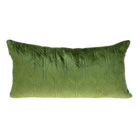 Parkland Collection Aleta Transitional Quilted Throw Pillow (Color: Olive, size: 12" x 24")