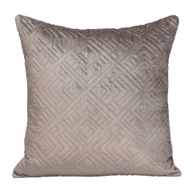 Parkland Collection Eris Transitional Quilted Throw Pillow (Color: Taupe, size: 20" x 20")