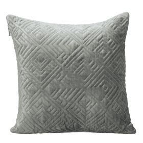 Parkland Collection Eris Transitional Quilted Throw Pillow (Color: Gray, size: 20" x 20")