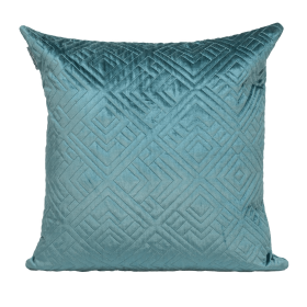 Parkland Collection Eris Transitional Quilted Throw Pillow (Color: Teal, size: 20" x 20")