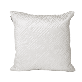 Parkland Collection Eris Transitional Quilted Throw Pillow (Color: White, size: 20" x 20")