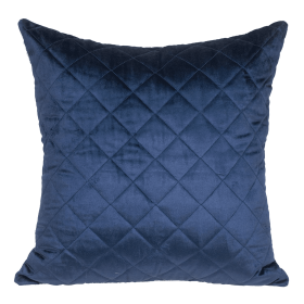 Parkland Collection Milo Transitional Quilted Throw Pillow (Color: Navy, size: 20" x 20")