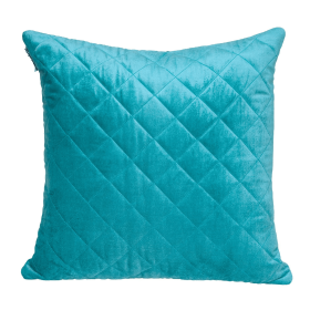 Parkland Collection Milo Transitional Quilted Throw Pillow (Color: Aqua, size: 20" x 20")