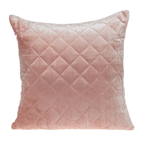 Parkland Collection Milo Transitional Quilted Throw Pillow (Color: Pink, size: 20" x 20")