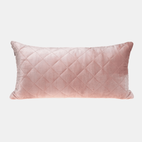 Parkland Collection Milo Transitional Quilted Throw Pillow (Color: Pink, size: 12" x 24")