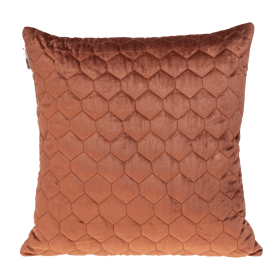 Parkland Collection Bazyli Transitional Quilted Throw Pillow (Color: Burnt Orange, size: 20" x 20")