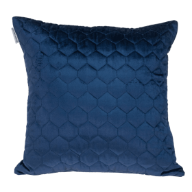 Parkland Collection Bazyli Transitional Quilted Throw Pillow (Color: Navy, size: 20" x 20")