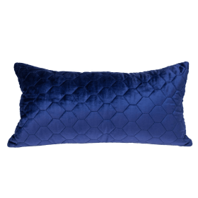 Parkland Collection Bazyli Transitional Quilted Throw Pillow (Color: Blue, size: 14" x 24")