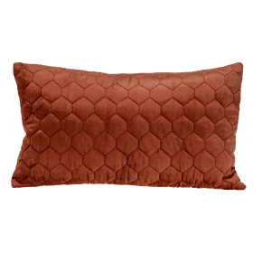 Parkland Collection Bazyli Transitional Quilted Throw Pillow (Color: Burnt Orange, size: 14" x 24")